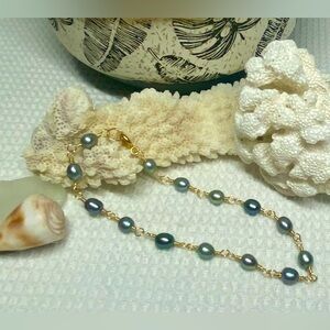 Handcrafted Pearl Link Bracelet